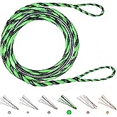 Deerseeker Flemish D97 Bow String Handmade Twist Bowstring 16 Strands 54-70in Fast Flight for Traditional Longbow Recurve Bow Replacement Archery Accessories