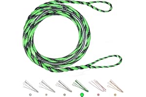 DEERSEEKER OUTDOOR Deerseeker Flemish D97 Bow String Handmade Twist Bowstring 16 Strands 54-70in Fast Flight for Traditional Longbow Recurve Bow Replacement Archery Accessories