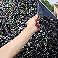 Volcanics Total-Blackout-Window-Privacy-Film, Rainbow Room Darkening Black Window Cover, Static Cling 100% Light Blocking 17.5 x 78.7 Inches