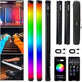 VILTROX K60 20W 1950lm 22.8" Handheld App Control RGB Tube Light 2 Pack | Photography RGB Stick Light Tube with PD Fast Charging ,CRI 97+ 2500K-8500K, 26 Light Scenes, LCD Display, 32Wh Battery