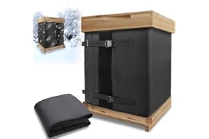 ACOSTOP 79" x 18.5" Bee Hive Wrap for Winter - 8 and 10 Frame Universal - Warm, Windproof, Waterproof Beehive Insulation Wrap with Wide Hook and Loop, Adjustable Protection Cover