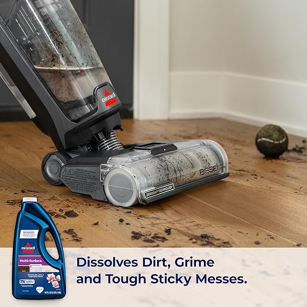 BISSELL MULTISURFACE FLOOR CLEANING FORMULA-CROSSWAVE AND SPINWAVE, 17891, 64OZ, REMOVES EVERYDAY DIRT AND GRIME, SAFE ON SEALED HARD FLOORS, TILE, LAMINATE, AREA RUGS, SPRING BREEZE