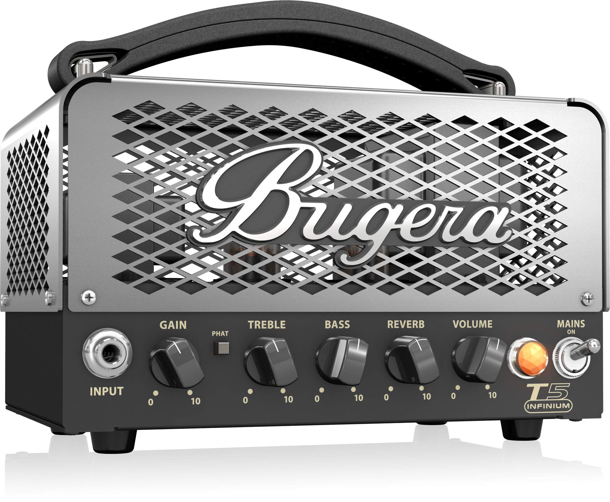 BUGERA T5 5-Watt Cage-Style Amplifier Head with Infinium Tube Life Multiplier and Reverb Multi Colored, (T5INFINIUM)