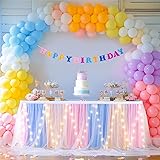 Shillance 6ft Rainbow Tulle Table Skirt for