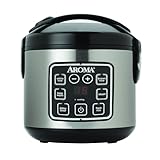 Aroma Housewares ARC-914SBD 8-Cup (Cooked) Digital Cool-Touch Rice Cooker and Food Steamer with Stainless Steel Exterior, Silver