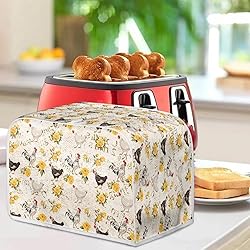 Talayituse Rooster Chicken Rose Print 4 Slice