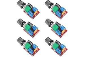 ATNSINC 6PCS DC Motor PWM Speed Controller 3V 6V 12V 24V 35V 5A 90W with Speed Control Switch Mini LED Dimmer