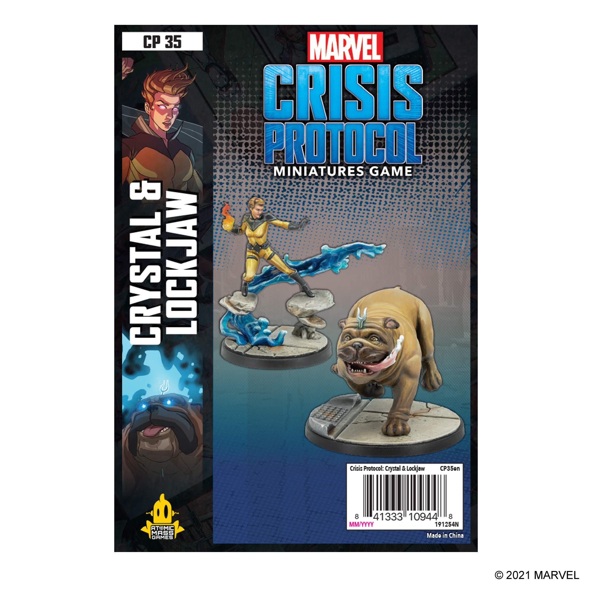 Marvel: Crisis Protocol Crystal and Lockjaw CHARACTER PACK - Inhuman Royalty Unleashed! Tabletop Superhero Game, Ages 14+, 2 Players, 90 Minute Playtime, Made by Atomic Mass Games