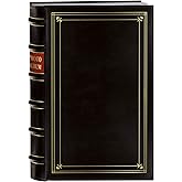Pioneer Photo 204-Pocket Ring Bound Photo Album for 4 by 6-Inch Prints, Black Bonded Leather with Gold Accents Cover