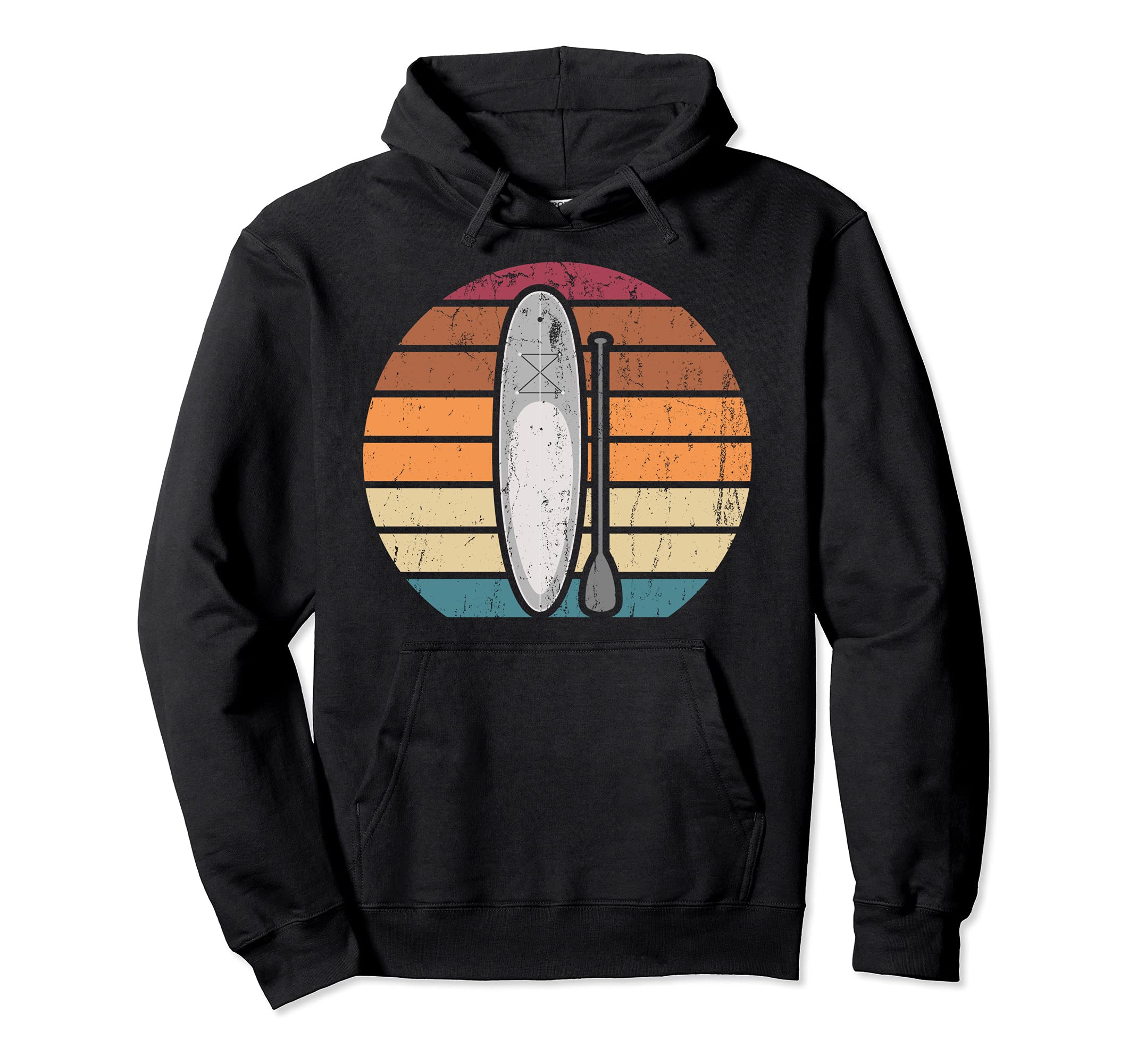 Ocean Sport Stand Up Paddling Paddleboard Retro SUP Pullover Hoodie