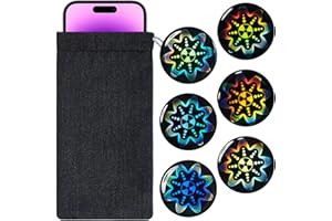 Zonon 7 Pcs Emf Blocker for Cell Phone EMF Shield Sleeve Stickers Protection Smartphone Pouch Shield Sleeve Signal Blocking Case Black