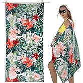 cabanana Sand Free Beach Towel - Large Oversized Beach Towel Sandproof 70x35 Big Microfiber Quick Dry Pool Towel, Thin Lightweight Compact for Travel Swimming Bath for Adults Women Men (Flower)