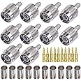 TNC Male Connector TUOLNK TNC Male Plug Crimp Connector for RG58 RG142 Coaxial Cable TNC Type Solder Connector 10 Pack