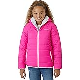 Eddie Bauer Girls' Reversible Jacket - Deer Harbor Waterproof Lightweight Puffer Coat with Faux Shearling Lining (5-20)