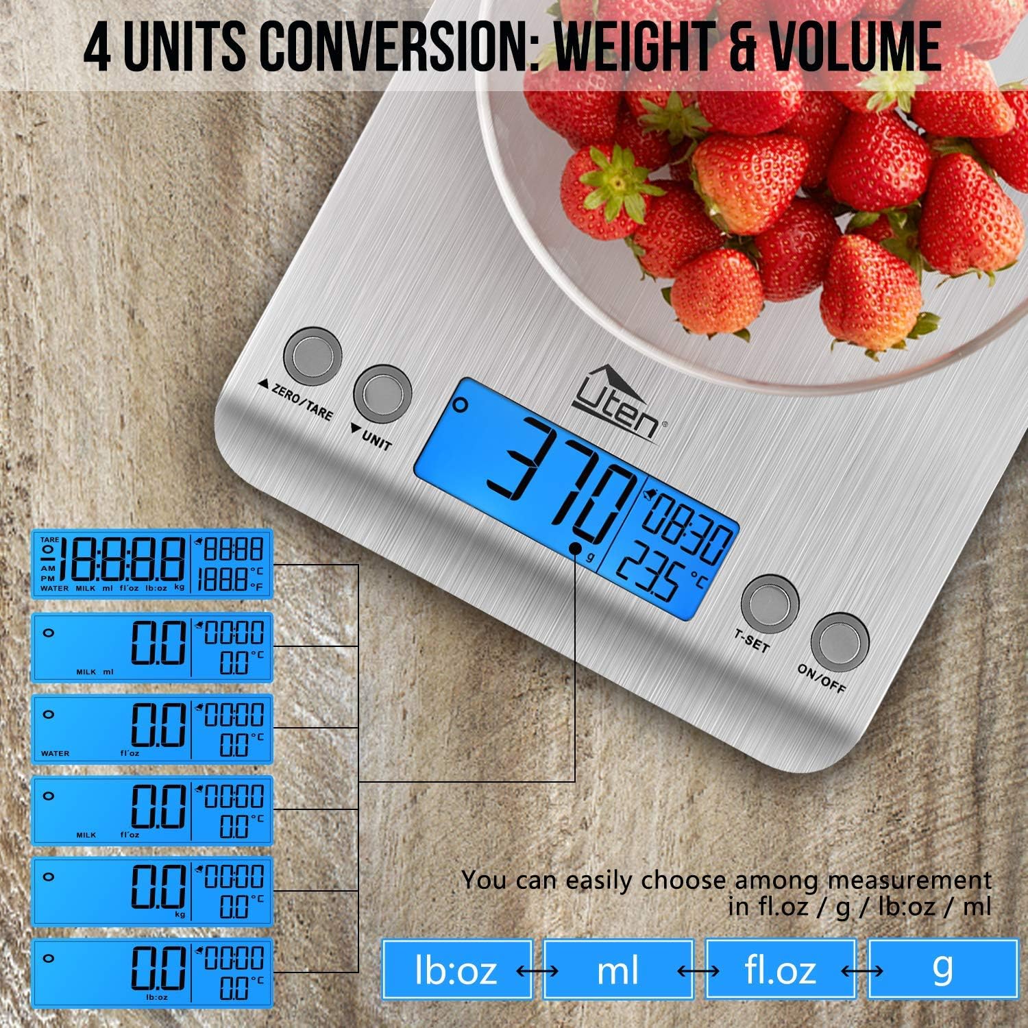 review Uten Barbecue Grill Portable Bundle Digital Kitchen Foods Scale