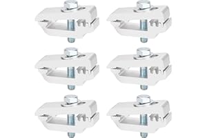 Hromee Mounting Clamps Low Pro for Truck Topper Cover, Cap, Camper and Aluminum Replacement Clamp Assembly for Edge Tonneau Covers 6 Pack