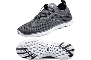 Zhuanglin Men's Quick Drying Aqua Water Shoes,3-Second Drainage & All-Terrain for Swimming,Hiking,Yoga