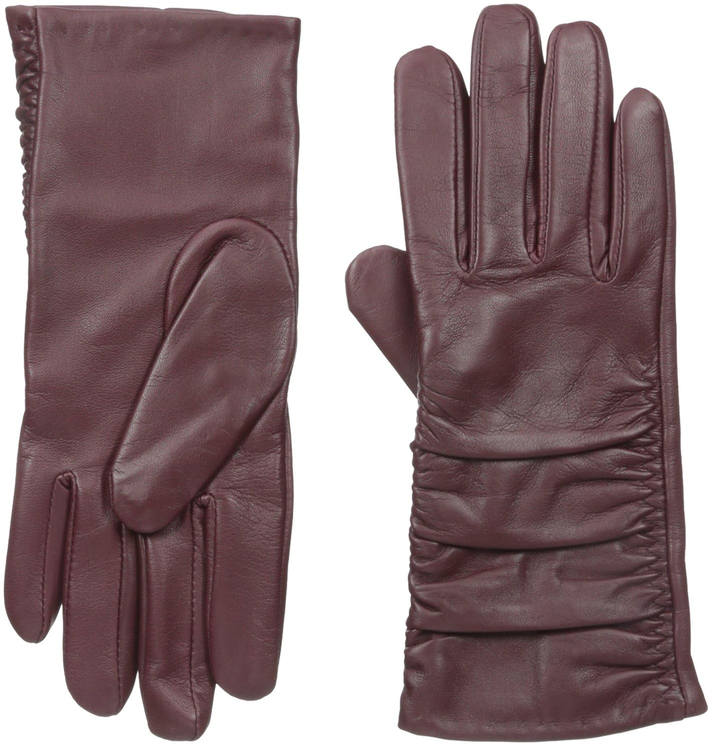 Buy Adrienne Vittadini Women's Leather Gloves with 100 Percent Cashmere