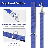 HAPPY HACHI 3m/10ft Dog Training Lead Nylon Leash 360° Clip Soft Handle Blue view 3