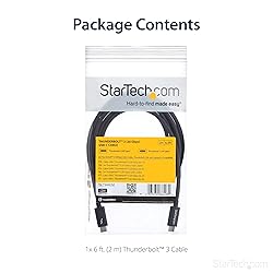 StarTech.com 2m (6.6ft) Passive Thunderbolt 3