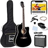 Best Choice Products Beginner Acoustic Electric Guitar Starter Set w/ 41in, All Wood Cutaway Design, Gig Bag, Strap, Picks - 