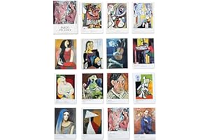 REMIFA Postcards for Mailing,30 PCS Famous Painting Abstract Artwork Post Cards Set for School Students Teacher Thank You Note Cards