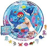 KooKooBaby Tummy Time Water Mat for Babies - Xtra Large Sensory Baby Water Mat for Tummy Time & Motor Development - Leak-Proo