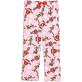 Dr. Seuss Womens' GRINCH and Max Snowflake Soft Fleece Plush Pajama Pants