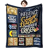 SIKLTY Teacher Gifts for Women Men, Teacher Appreciation/Thank You Gift Throw Blanket 60" x 50", End of School Year/Birthday/Retirement/Back to School Gifts for Teachers from Student