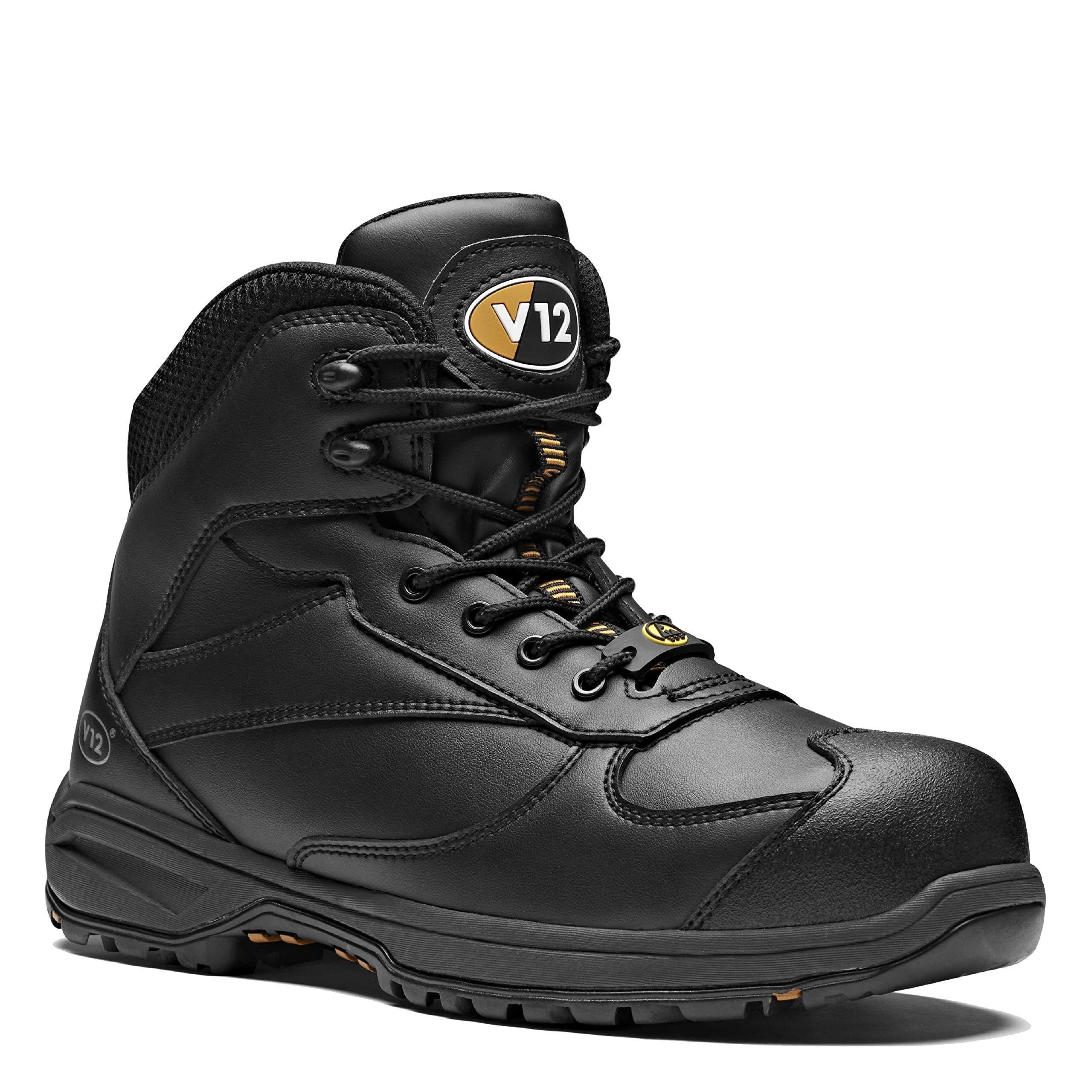V12 Octane, Lightweight Vegan Men's Safety Hiker, Size 11, Black