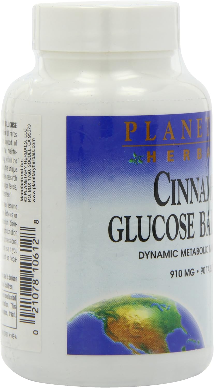 Planetary Herbals Cinnamon Glucose Balance 910mg, Dynamic Metabolic Modulator,90 Tablets: Health & Personal Care