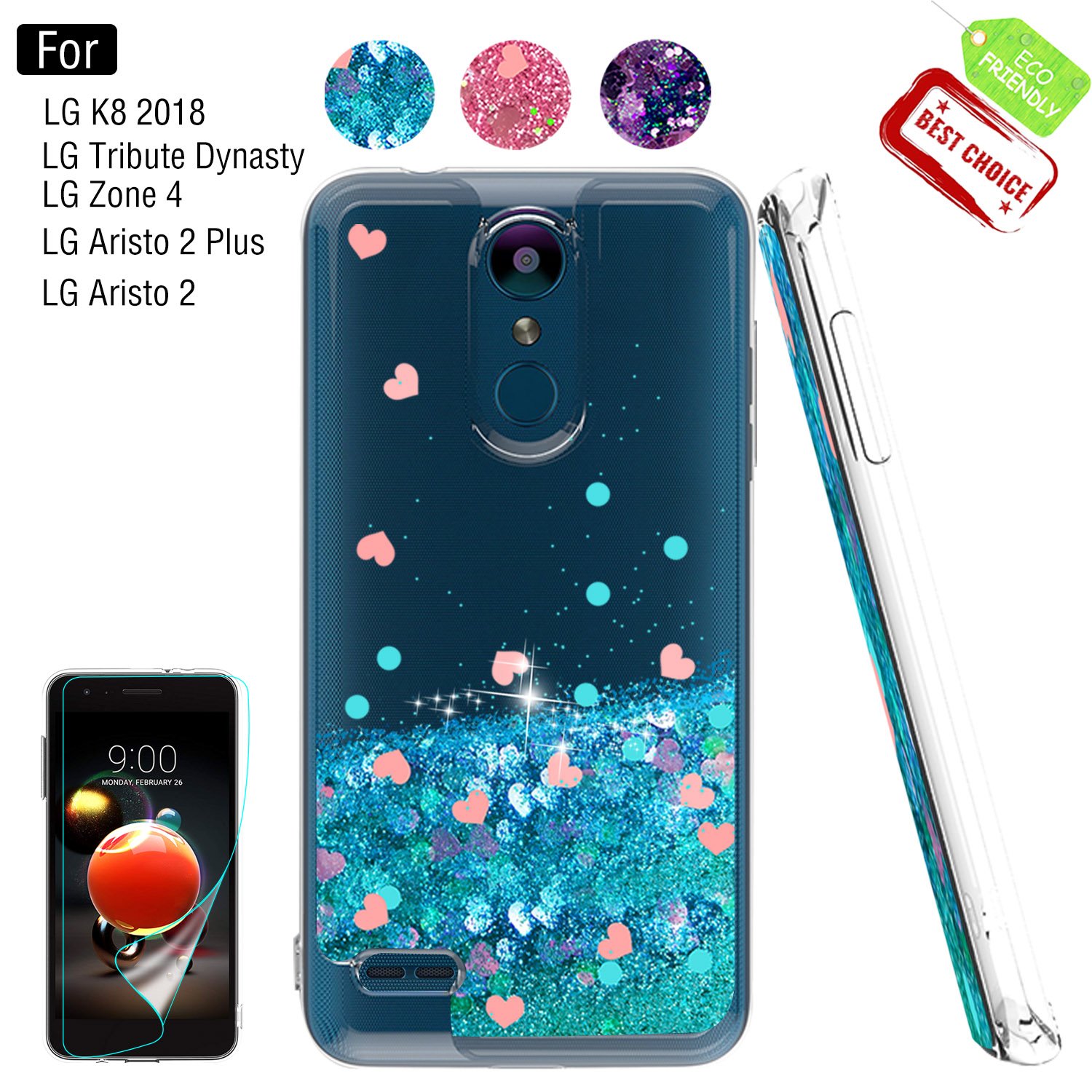 Best lg tribute hd case glitter liquid