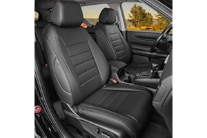 HKZ Fit CRV Car Seat Covers Full Set for Honda CR-V 2023 2024 2025 2026 CRV LX;EX;EX-L;Sport;Touring;Special Edition & Hybrid Model - Leather (Black)