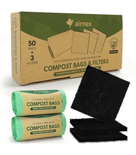 Charcoal For Plants AIRNEX Charcoal Filters For Compost Bucket