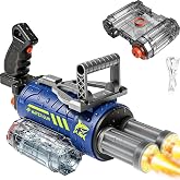 Electric Water Gun for Adults &amp; Kids, Voice Control Automatic Water Guns | 26-30 FT Long Range Gatling Watergun with LED Lights, Squirt Water Guns Summer Outdoor Pool Toys for Boys Girls Ages 8-12