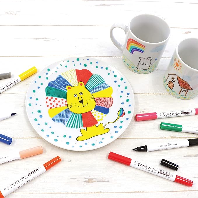 Amazon Co Jp らくやきマーカー らくやきはじめてマグセット Rmms 1900 ホーム キッチン