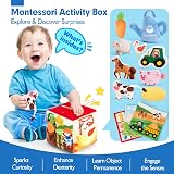 Hahaland Surprise Tissue Box Baby Toy Montessori 6-12 Months Farm Animals view 2
