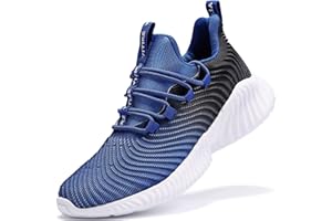 JMFCHI Boys Girls Kids' Sneakers Knitted Mesh Sports Shoes Breathable Lightweight Running Shoes for Kids Fashion Athletic Casual Shoes