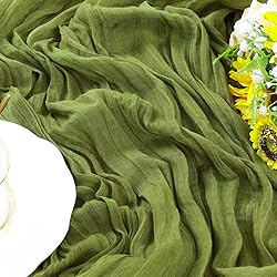 Socomi Cheesecloth Table Runner 10ft Gauze Boho