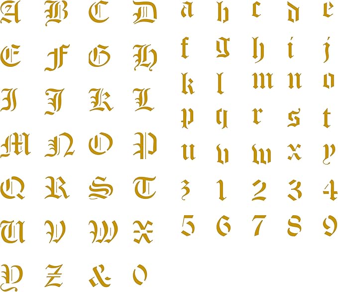 Buchstaben Schablone Set – 72 Teile Für Kunst, Basteln & Lettering