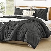 Litanika Dark Grey King Comforter Set, 3 Pieces Lightweight Gray Tufted Bedding Sets, Down Alternative Comforter Fluffy Bed Set Gift Choice
