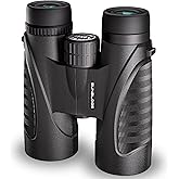 12x42 HD Binoculars for Adults,Super Bright BAK4 Prism High Powered Waterproof Binoculars with Low Light Vision for Bird Watching Outdoor Hunting Travel Hiking Sports Stargazing Cruise (Black)