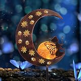 TERESA'S COLLECTIONS Large Moon Fairy Solar Garden Stake Light 31in view 5