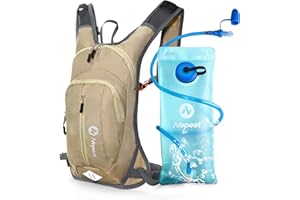 Nepest Hydration Pack Backpack for Women & Men, Lightweight Water Backpack with 2L Water Bladder for Hiking Cycling Running B