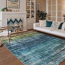 ラグ・カーペット the Apartment blue Lottery Rug Original Amazon.com: Kokia Abstract Area Rugs 8x10 Bedroom Soft