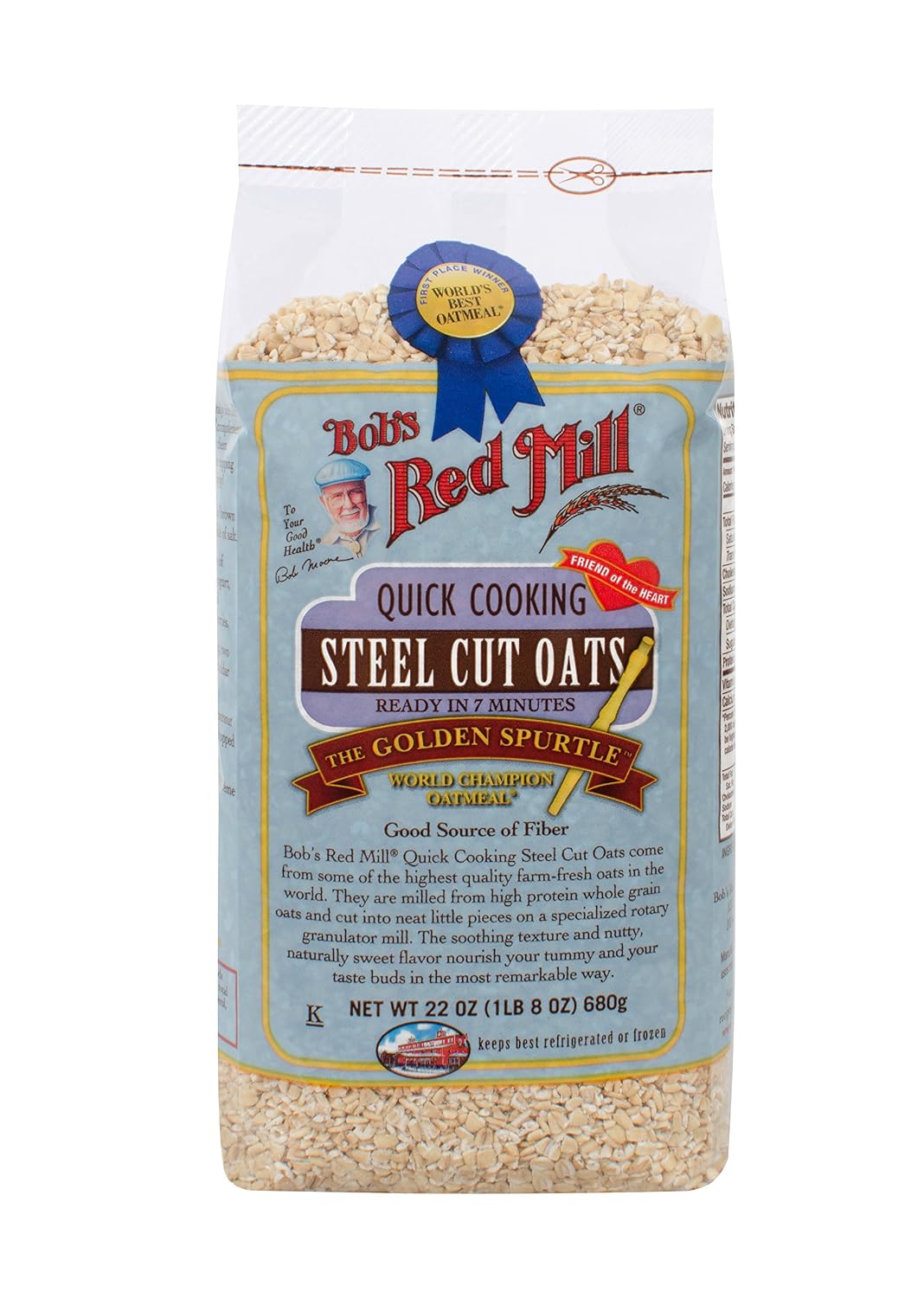 Bobs Red Mill Steel Cut Quick Cook Oats 22 Oz -