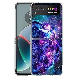 Bcov Case for Motorola Razr 2023, Purple Mandala