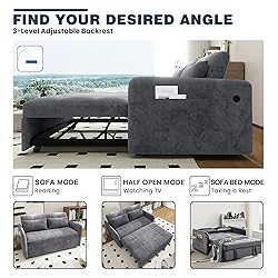 SumKea Sleeper Sofa Couch Bed, 55.8'' Convertible