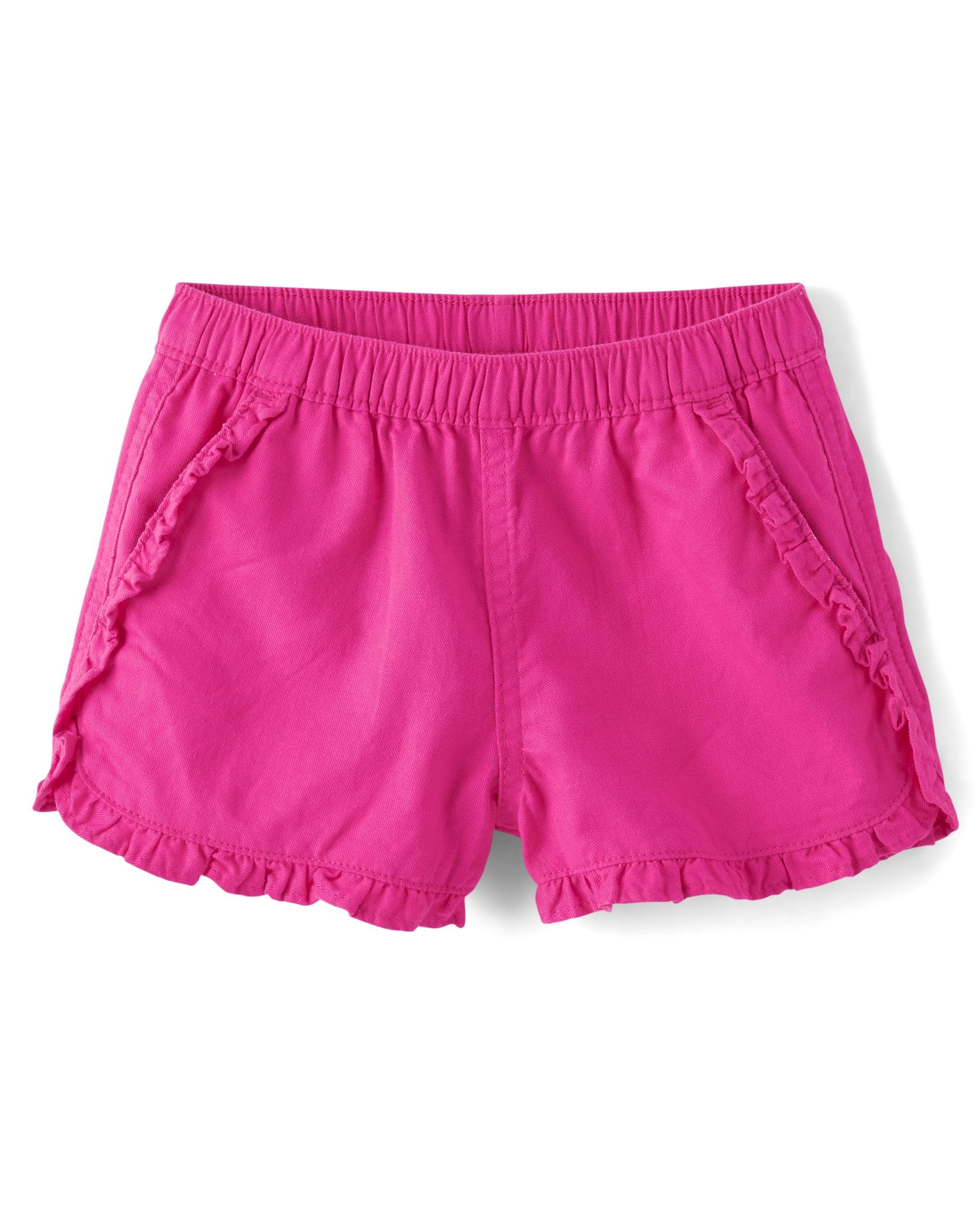 Gymboree,Girls,and Toddler Ruffle Pull On Shorts,10,Watermelon Pink