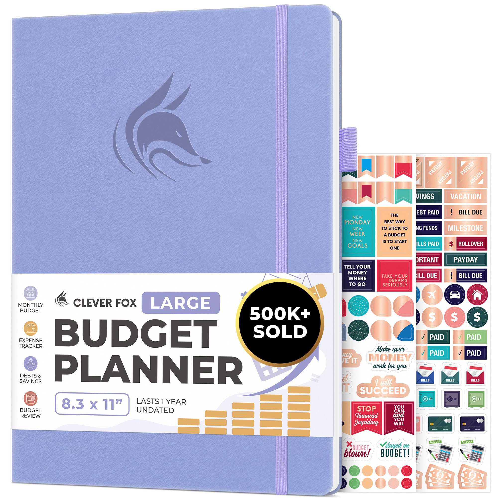 Clever Fox Budget Planner - Expense Tracker Notebook. Monthly Budgeting Organizer, Finance Logbook & Accounts Book, Bill Tracker, A4 (Lavender)